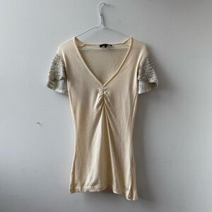 Vintage Roberto Cavalli ruched beaded top